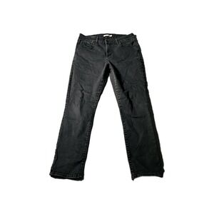 Levi's Jeans Womens 14 Black Dark Wash 5 Pockets Classic Mid Rise Skinny Leg